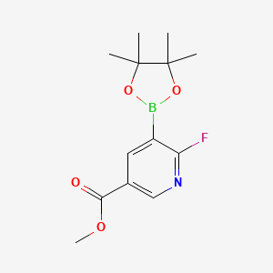 Methyl 6-fluoro-5-(4,4,5,5-tetramethyl-1,3,2-dioxaborolan-2-yl)pyridine-3-carboxylate - 1622217-36-0