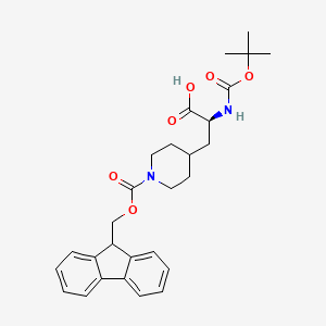 (2S)-3-[1-(9H-Fluoren-9-ylmethoxycarbonyl)piperidin-4-yl]-2-[(2-methylpropan-2-yl)oxycarbonylamino]propanoic acid - 368866-14-2
