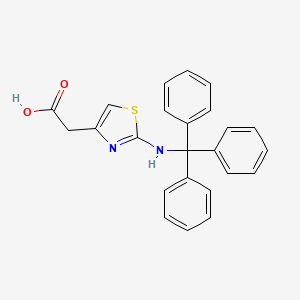 {2-[(Triphenylmethyl)amino]-1,3-thiazol-4-yl}acetic acid - 64220-26-4