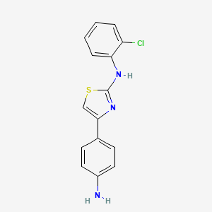 2-Thiazolamine, 4-(4-aminophenyl)-N-(2-chlorophenyl)- - 75876-62-9