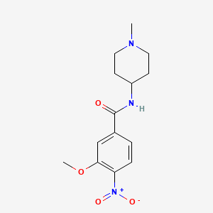 3-Methoxy-N-(1-methylpiperidin-4-yl)-4-nitrobenzamide - 876126-59-9