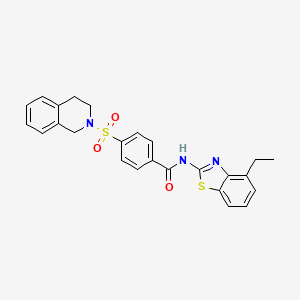 4-((3,4-dihydroisoquinolin-2(1H)-yl)sulfonyl)-N-(4-ethylbenzo[d]thiazol-2-yl)benzamide - 892843-65-1