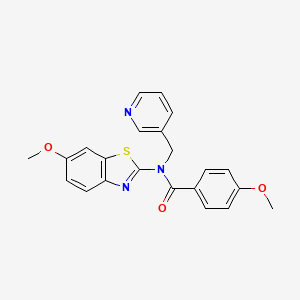 4-methoxy-N-(6-methoxybenzo[d]thiazol-2-yl)-N-(pyridin-3-ylmethyl)benzamide - 895010-31-8