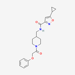 5-cyclopropyl-N-((1-(2-phenoxyacetyl)piperidin-4-yl)methyl)isoxazole-3-carboxamide - 1396750-39-2