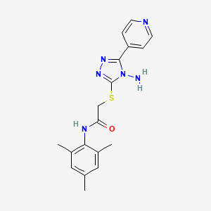 2-((4-amino-5-(pyridin-4-yl)-4H-1,2,4-triazol-3-yl)thio)-N-mesitylacetamide - 678544-78-0