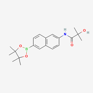 2-Hydroxy-2-methyl-n-[6-(tetramethyl-1,3,2-dioxaborolan-2-yl)naphthalen-2-yl]propanamide - 2377607-33-3