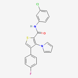 N-(3-chlorophenyl)-4-(4-fluorophenyl)-3-(1H-pyrrol-1-yl)thiophene-2-carboxamide - 1358773-67-7