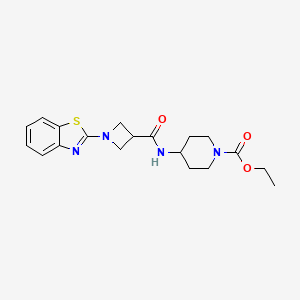 Ethyl 4-(1-(benzo[d]thiazol-2-yl)azetidine-3-carboxamido)piperidine-1-carboxylate - 1286699-31-7