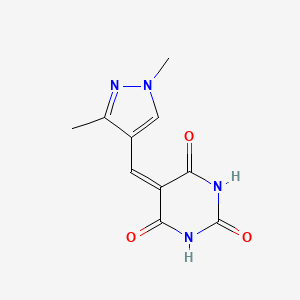 5-((1,3-dimethyl-1H-pyrazol-4-yl)methylene)pyrimidine-2,4,6(1H,3H,5H)-trione - 1174834-77-5