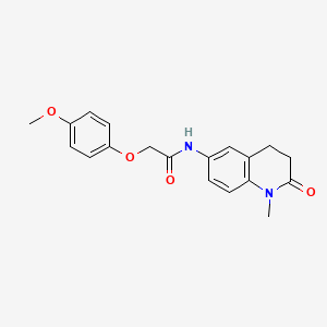 2-(4-methoxyphenoxy)-N-(1-methyl-2-oxo-1,2,3,4-tetrahydroquinolin-6-yl)acetamide - 922054-40-8
