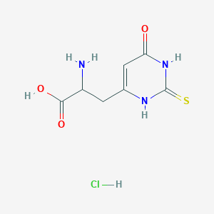 2-Amino-3-(4-oxo-2-sulfanylidene-1H-pyrimidin-6-yl)propanoic acid;hydrochloride - 2344678-66-4