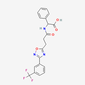 2-phenyl-2-[3-[3-[3-(trifluoromethyl)phenyl]-1,2,4-oxadiazol-5-yl]propanoylamino]acetic Acid - 874374-65-9