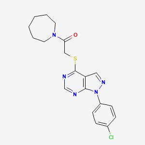 1-(azepan-1-yl)-2-{[1-(4-chlorophenyl)-1H-pyrazolo[3,4-d]pyrimidin-4-yl]sulfanyl}ethan-1-one - 893912-96-4