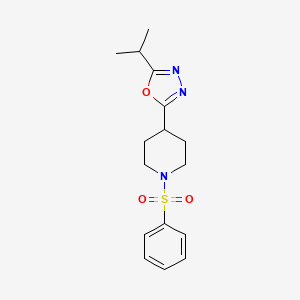 2-Isopropyl-5-(1-(phenylsulfonyl)piperidin-4-yl)-1,3,4-oxadiazole - 1170851-80-5