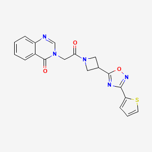 3-(2-oxo-2-(3-(3-(thiophen-2-yl)-1,2,4-oxadiazol-5-yl)azetidin-1-yl)ethyl)quinazolin-4(3H)-one - 1327231-78-6