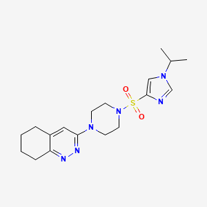 3-(4-((1-isopropyl-1H-imidazol-4-yl)sulfonyl)piperazin-1-yl)-5,6,7,8-tetrahydrocinnoline - 2034350-44-0