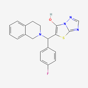 5-[(4-fluorophenyl)(1,2,3,4-tetrahydroisoquinolin-2-yl)methyl]-[1,2,4]triazolo[3,2-b][1,3]thiazol-6-ol - 868220-31-9
