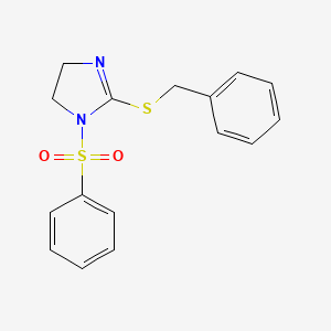 2-(benzylthio)-1-(phenylsulfonyl)-4,5-dihydro-1H-imidazole - 868216-59-5