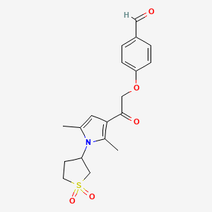4-[2-[1-(1,1-Dioxothiolan-3-yl)-2,5-dimethylpyrrol-3-yl]-2-oxoethoxy]benzaldehyde - 1180091-70-6