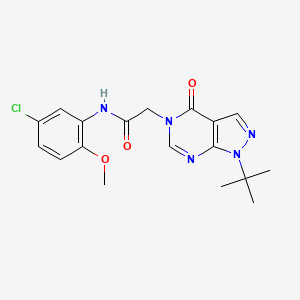 2-(1-(tert-butyl)-4-oxo-1H-pyrazolo[3,4-d]pyrimidin-5(4H)-yl)-N-(5-chloro-2-methoxyphenyl)acetamide - 863447-82-9