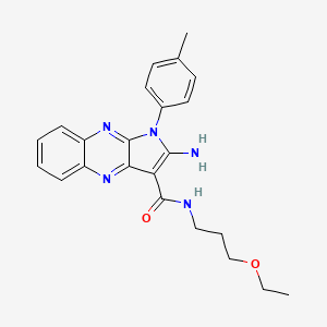 2-amino-N-(3-ethoxypropyl)-1-(4-methylphenyl)-1H-pyrrolo[2,3-b]quinoxaline-3-carboxamide - 385391-87-7