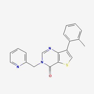 7-(2-methylphenyl)-3-(pyridin-2-ylmethyl)thieno[3,2-d]pyrimidin-4(3H)-one - 1207033-11-1