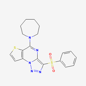 5-(Azepan-1-yl)-3-(phenylsulfonyl)thieno[2,3-e][1,2,3]triazolo[1,5-a]pyrimidine - 892730-11-9