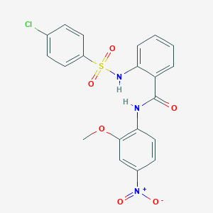 2-(4-chlorophenylsulfonamido)-N-(2-methoxy-4-nitrophenyl)benzamide - 898421-55-1