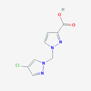 1-[(4-chloro-1H-pyrazol-1-yl)methyl]-1H-pyrazole-3-carboxylic acid - 1006473-16-0