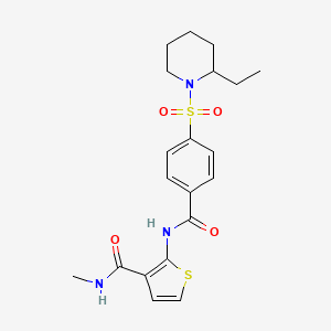2-(4-((2-ethylpiperidin-1-yl)sulfonyl)benzamido)-N-methylthiophene-3-carboxamide - 888413-48-7