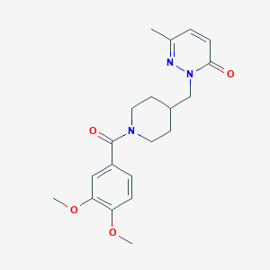2-((1-(3,4-dimethoxybenzoyl)piperidin-4-yl)methyl)-6-methylpyridazin-3(2H)-one - 2309569-97-7
