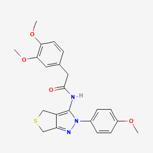 2-(3,4-dimethoxyphenyl)-N-(2-(4-methoxyphenyl)-4,6-dihydro-2H-thieno[3,4-c]pyrazol-3-yl)acetamide - 476458-24-9