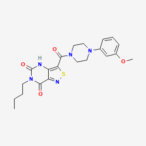 6-butyl-3-[4-(3-methoxyphenyl)piperazine-1-carbonyl]-4H,5H,6H,7H-[1,2]thiazolo[4,3-d]pyrimidine-5,7-dione - 1251688-75-1