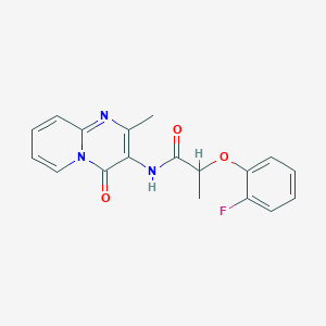 2-(2-fluorophenoxy)-N-(2-methyl-4-oxo-4H-pyrido[1,2-a]pyrimidin-3-yl)propanamide - 1060293-88-0