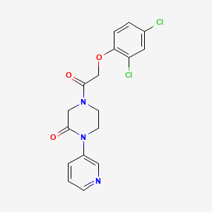 4-[2-(2,4-Dichlorophenoxy)acetyl]-1-(pyridin-3-yl)piperazin-2-one - 2097934-09-1