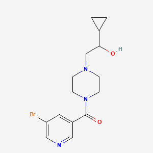(5-Bromopyridin-3-yl)(4-(2-cyclopropyl-2-hydroxyethyl)piperazin-1-yl)methanone - 1396781-56-8