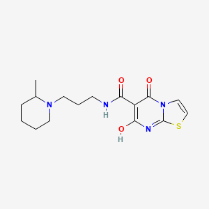 7-hydroxy-N-(3-(2-methylpiperidin-1-yl)propyl)-5-oxo-5H-thiazolo[3,2-a]pyrimidine-6-carboxamide - 898412-37-8