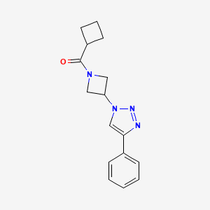 cyclobutyl(3-(4-phenyl-1H-1,2,3-triazol-1-yl)azetidin-1-yl)methanone - 2034424-79-6