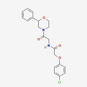 2-(4-chlorophenoxy)-N-[2-oxo-2-(2-phenylmorpholin-4-yl)ethyl]acetamide - 954010-30-1