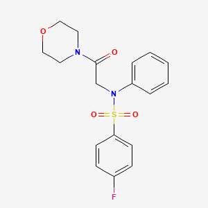 4-fluoro-N-(2-morpholino-2-oxoethyl)-N-phenylbenzenesulfonamide - 339103-34-3