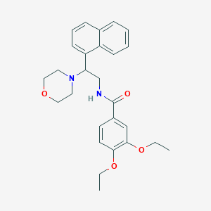 3,4-diethoxy-N-(2-morpholino-2-(naphthalen-1-yl)ethyl)benzamide - 941932-09-8