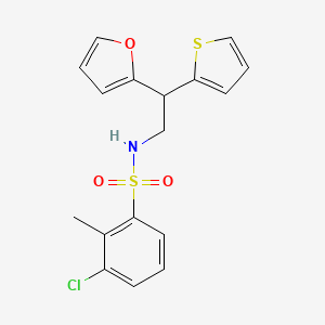 3-chloro-N-[2-(furan-2-yl)-2-(thiophen-2-yl)ethyl]-2-methylbenzene-1-sulfonamide - 2097858-30-3