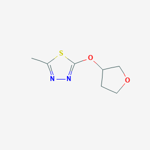 2-Methyl-5-(oxolan-3-yloxy)-1,3,4-thiadiazole - 2175978-47-7