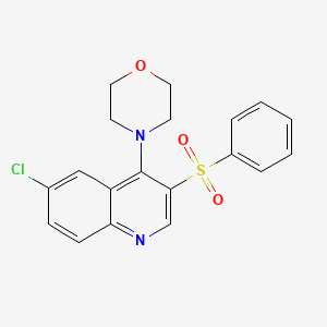 3-(Benzenesulfonyl)-6-chloro-4-(morpholin-4-yl)quinoline - 866811-94-1