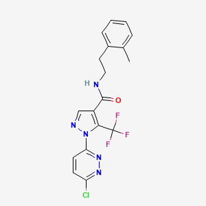 1-(6-chloropyridazin-3-yl)-N-[2-(2-methylphenyl)ethyl]-5-(trifluoromethyl)pyrazole-4-carboxamide - 1171210-31-3