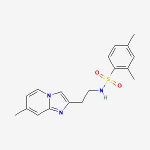 2,4-dimethyl-N-(2-(7-methylimidazo[1,2-a]pyridin-2-yl)ethyl)benzenesulfonamide - 868978-77-2