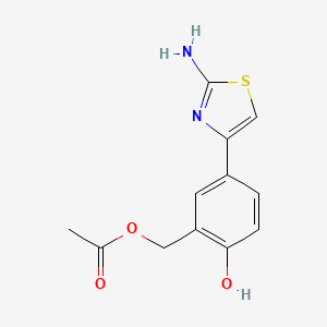 5-(2-Amino-1,3-thiazol-4-yl)-2-hydroxybenzyl acetate - 890096-19-2