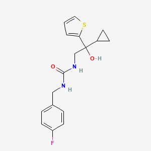 1-(2-Cyclopropyl-2-hydroxy-2-(thiophen-2-yl)ethyl)-3-(4-fluorobenzyl)urea - 1396872-43-7