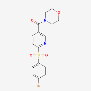 (6-((4-Bromophenyl)sulfonyl)pyridin-3-yl)(morpholino)methanone - 1286699-44-2