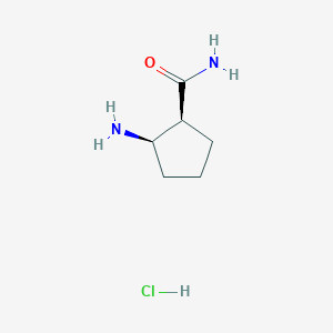 (1S,2R)-2-Aminocyclopentane-1-carboxamide hydrochloride - 858935-05-4